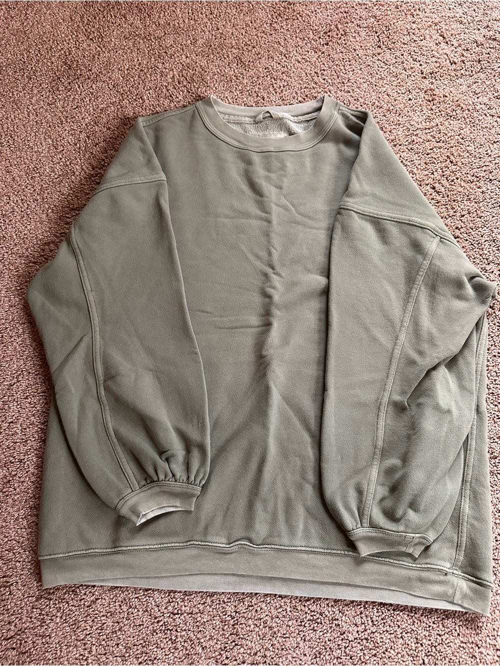 aerie Olive Green Crewneck Sweatshirt